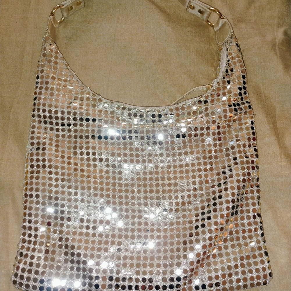 Gold Sequin Women's Bag, Length 14' and Wigth 13'